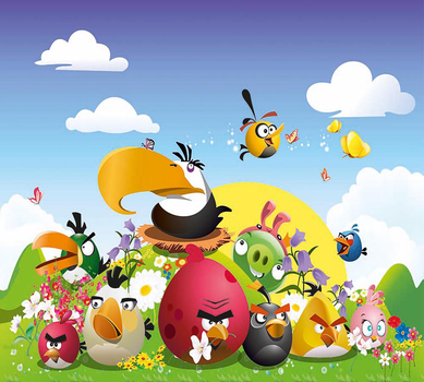 Фотообои WS Wallpaper Angry Birds 294*270 (31259) Песок