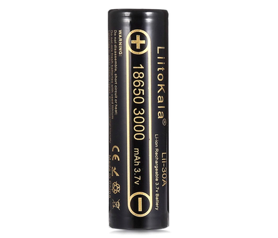 Аккумулятор 18650 Li-Ion LiitoKala Lii-HG2, 3000mah （2850-3000mah）,30A, 3.7V (2.75-4.2V), Brown, PVC BOX