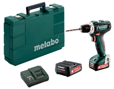 Аккумуляторная дрель-шуруповерт Metabo PowerMaxx BS 12 2 акб 2.0 Ah, з/у, в кейсе (601036500)