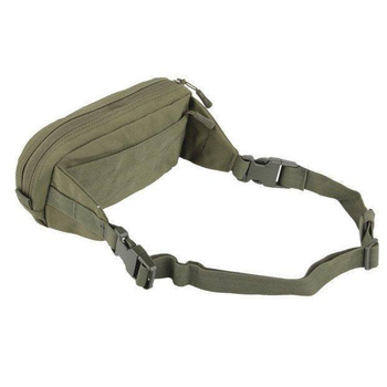 Тактична сумка-бананка Mil-tec Fanny Pack Molle ЗСУ 13512501 6652 23,5х6х12 см олива TR_779