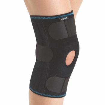 Бандаж на коліно VIZOR, нероз’ємний, силіконове кільце, 2 ребра жорсткості, стандартний (603)
