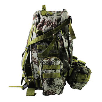 Рюкзак тактичний +3 підсумки AOKALI Outdoor B08 75L Camouflage Green