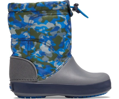 Зимние сапоги Crocs Kids Crocband LodgePoint Graphic Winter Boot Army Green/Charcoal р. 11/28/18см