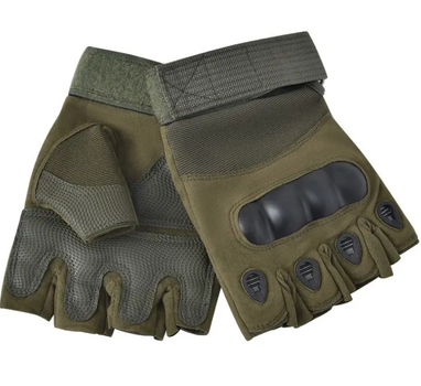 Тактичні рукавички безпалі олива розмір XL