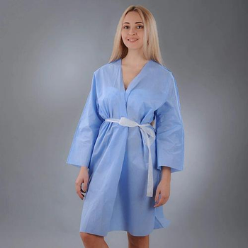 Халат кимоно с поясом Doily спанбонд голубой