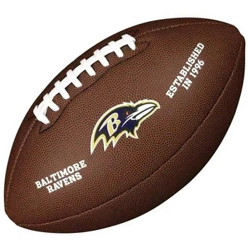 Мяч для американского футбола Wilson NFL Team Logo Baltimore Ravens размер 9 композитная кожа (WTF1748XBBA)
