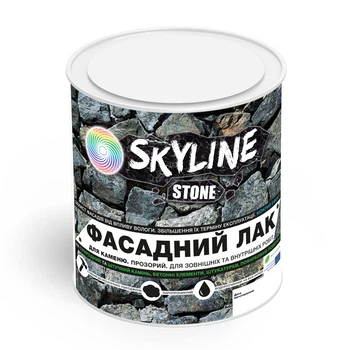 Фасадний лак акриловий для каменю мокрий ефект Stone Skyline Глянцевий 0.75 л
