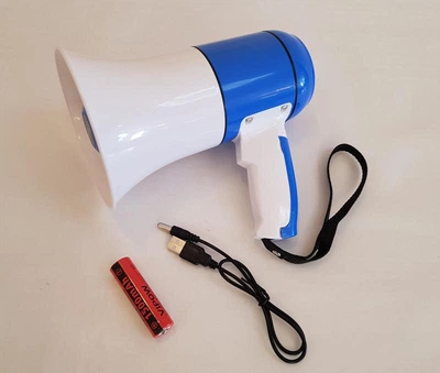 Мегафон рупор UKC HM-130U USB blue