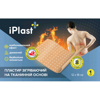 Пластырь Согревающий IPlast на тканевой основе 12х18 см