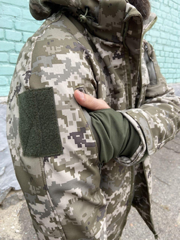 Військова куртка тактична утеплена Софт Шелл Піксель (Єврозима) 48-50(ML)