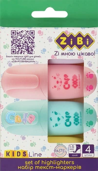 Набір текст-маркерів ZiBi Cute Pastel 4 шт (ZB.2701)