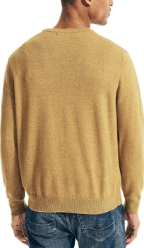 Чоловічий светр - пуловер Nautica з круглим вирізом, гірчичний, розмір XXL