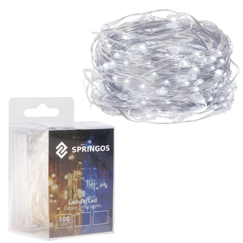 Гірлянда на батарейках Springos 9.9 м 100 LED CL0019 Cold White