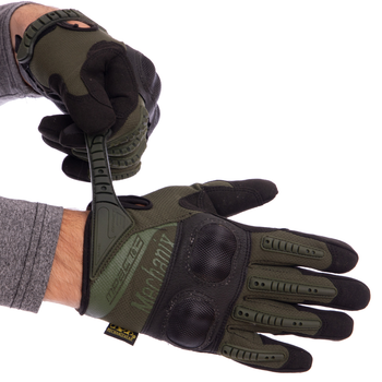 Тактические перчатки с усиленым протектором , военные перчатки, перчатки многоцелевые Размер XL Оливковые BC-4923