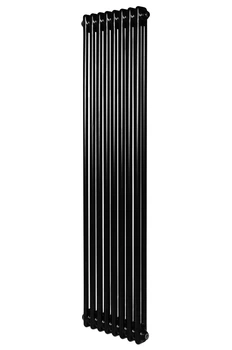 Дизайнерский вертикальный радиатор отопления ARTTIDESIGN Bari II 8/1500/380/50 чёрный матовый BR.II.8.150.38.5.B