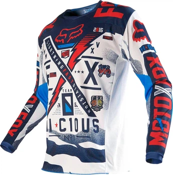 Мото джерси FOX Racing 180 Vicious бело синяя XXL