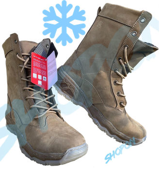 Берцы зимние ботинки тактические мужские, черевики тактичні чоловічі берці зимові, натуральна шкіра, размер 44, Bounce ar. MO-TW-1244, цвет койот