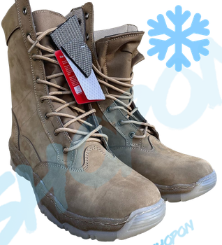 Берці зимові черевики тактичні чоловічі, туфлі тактичні чоловічі берці зимові, натуральна шкіра, розмір 45, Bounce ar. MO-TW-1245, колір койот