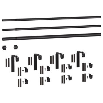 Потрійний карниз IKEA RACKA/HUGAD 120-210 см чорний (193.996.03)
