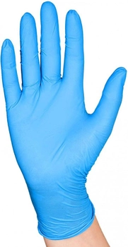 Рукавички нітрилові нестерильні без пудри Nitrile Gloves Soft Сині 100 штук в упаковці Розмір S