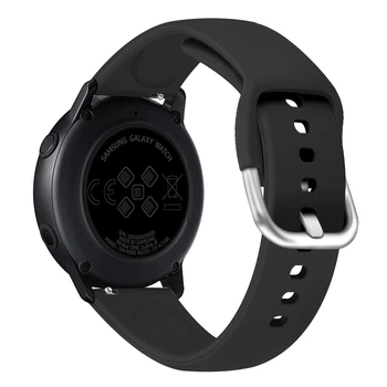Силіконовий ремінець Watchbands чорний для Samsung Galaxy Watch Active - розмір L (WB0021NORMALBLACKG3)