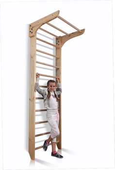 Шведская стенка с турником Baby Sport SB Kinder 240х80 Сосна Бук Коричневый (1-240)