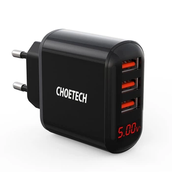 Зарядное устройство Choetech Q5009 5V/3.4A 3*usb-A digital wall charger