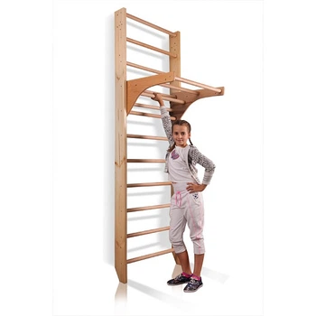 Шведська стінка з турніком Baby Sport SB Комбі 240х80 Сосна Бук Коричневий (1-240)