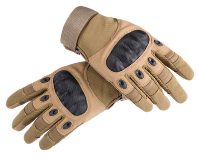 Перчатки тактические Primo Carbon полнопалые, сенсорные, размер L - Khaki