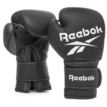 Боксёрские перчатки Reebok RSCB-12010 (Боксёрские перчатки Reebok RSCB-12010BK-16 16 унций черный/белый)