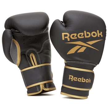 Боксёрские перчатки Reebok RSCB-12010 (Боксёрские перчатки Reebok RSCB-12010GB-10 10 унций черный-желтый)