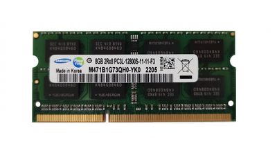 Оперативна пам'ять Samsung SODIMM DDR3-1600 8Gb PC3L-12800S (M471B1G73QH0-YK0)