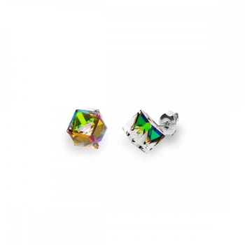 Срібні сережки Spark зі Swarovski Cube Studs Medium K48416VM