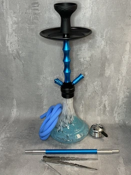 Кальян Deluxe E28 Medium 63 см sky blue полный комплект