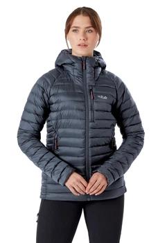 Пуховик женский Rab Microlight Alpine Long Jacket Womens 14 Темно-сірий