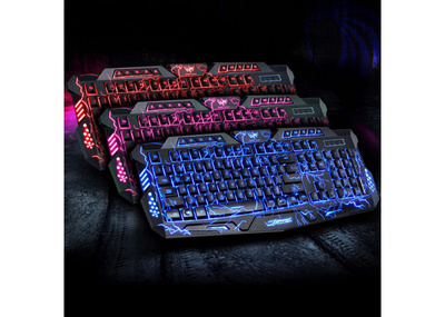 Профессиональная игровая радио клавиатура с подсветкой Tricolor M200