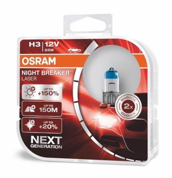 Галогенные лампы H3 OSRAM Night Breaker LASER +150% 55W