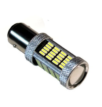 Светодиодная лампа с цоколем 1156 BA15s P21W 92SMD 4014 12V Белая с драйвером и линзой
