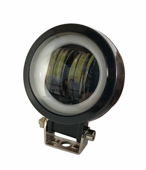 Дополнительные светодиодные Led фары на авто 20W линза с ДХО Y20W круглые ближний