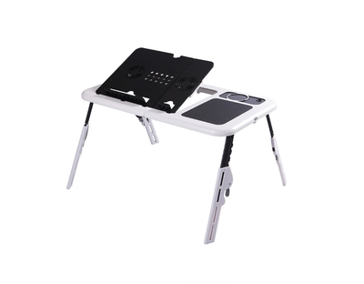 Складной столик для ноутбука E-Table LD-09 с активным охлаждением Белый