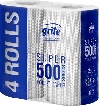 Туалетний папір Grite Super Mini 500 відривів 55 м 2 шари 4 рулони (4770023348293)