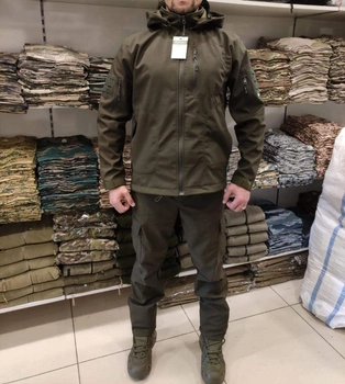 Костюм мужской тактический SQUAD Турция Софтшел Soft-Shell Олива XL (338085)