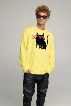 Світшот чоловічий OVERSIZE /no flis/ L Жовтий (BSMSY30104)