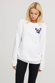 Світшот жіночий oversize /no flis/ XL Білий (BSWW30063)
