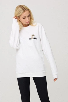 Світшот жіночий oversize /no flis/ XL Білий (BSWW30080)