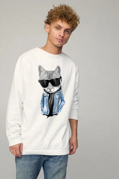 Світшот чоловічий OVERSIZE /no flis/ L Білий (BSMW30082)