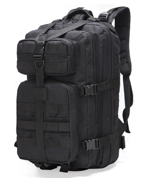 Тактичний, міський, штурмовий, військовий рюкзак ForTactic 30-35 літрів Чорний