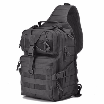 Сумка-рюкзак тактическая военная A92 800D, черная