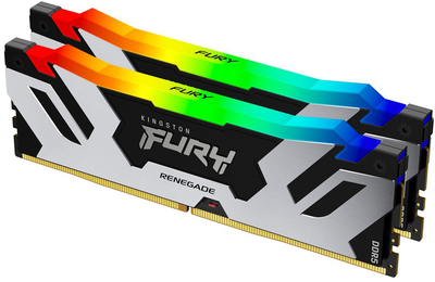 Оперативна памʼять Kingston Fury DDR5-6400 32768MB PC5-51200 (Kit of 2x16384) Renegade RGB Black (KF564C32RSAK2-32)