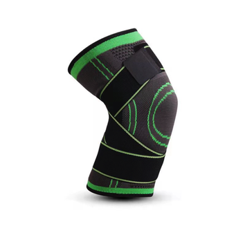 Компресійний бандаж Luting Knee Support фіксатор колінного суглобу Чорно-Зелений